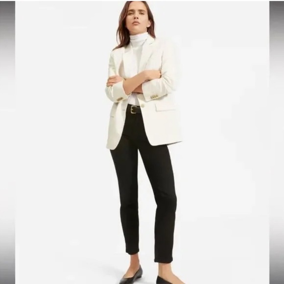 Everlane The Cotton-Linen Blazer White Size 8 NWT - Picture 3 of 5